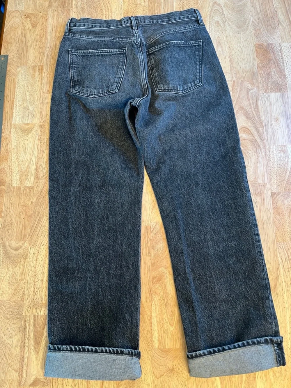 AGOLDE Fran 100% Cotton Washed Black Jeans size 28 - Picture 2 of 15